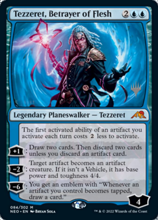 Tezzeret, Betrayer of Flesh (Promo Pack) [Kamigawa: Neon Dynasty Promos] | Arkham Games and Comics