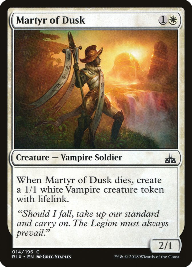 Martyr of Dusk [Rivals of Ixalan] | Arkham Games and Comics