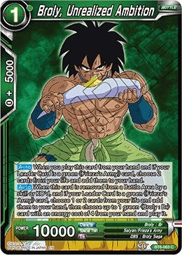 Broly, Unrealized Ambition [BT6-063] | Arkham Games and Comics