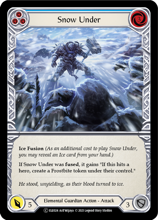 Snow Under (Blue) [U-ELE024] (Tales of Aria Unlimited)  Unlimited Rainbow Foil | Arkham Games and Comics