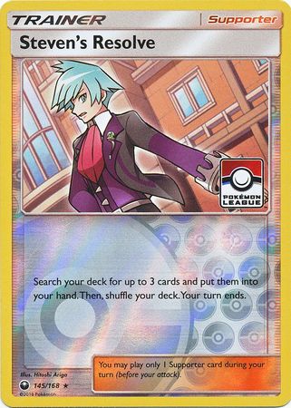 Steven's Resolve (145/168) (League Promo) [Sun & Moon: Celestial Storm] | Arkham Games and Comics