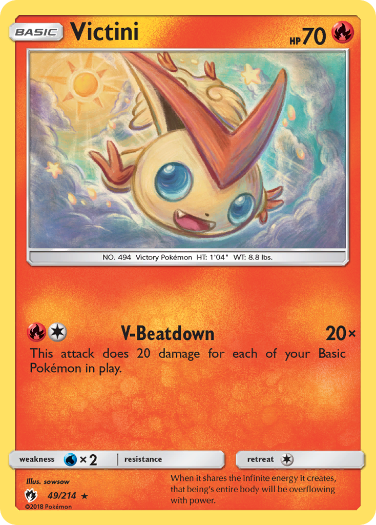 Victini (49/214) [Sun & Moon: Lost Thunder] | Arkham Games and Comics