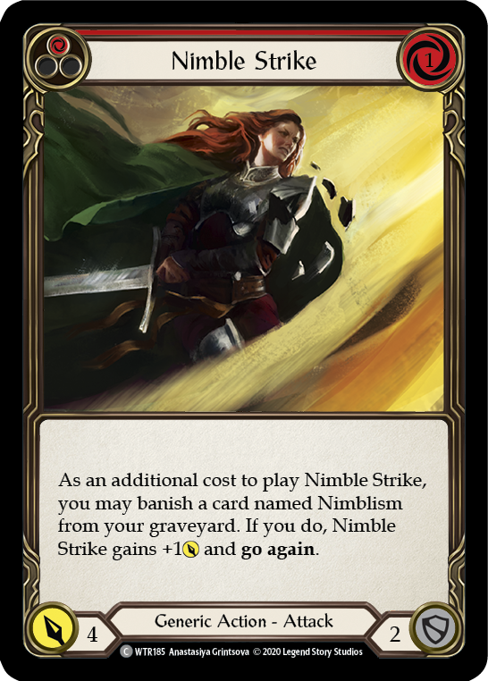 Nimble Strike (Red) [U-WTR185] (Welcome to Rathe Unlimited)  Unlimited Rainbow Foil | Arkham Games and Comics