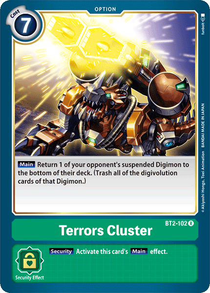 Terrors Cluster [BT2-102] [Release Special Booster Ver.1.0] | Arkham Games and Comics