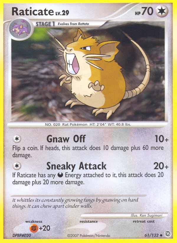 Raticate (61/132) [Diamond & Pearl: Secret Wonders] | Arkham Games and Comics