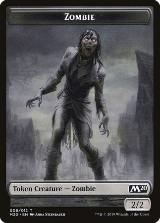 Zombie Token [Core Set 2020 Tokens] | Arkham Games and Comics