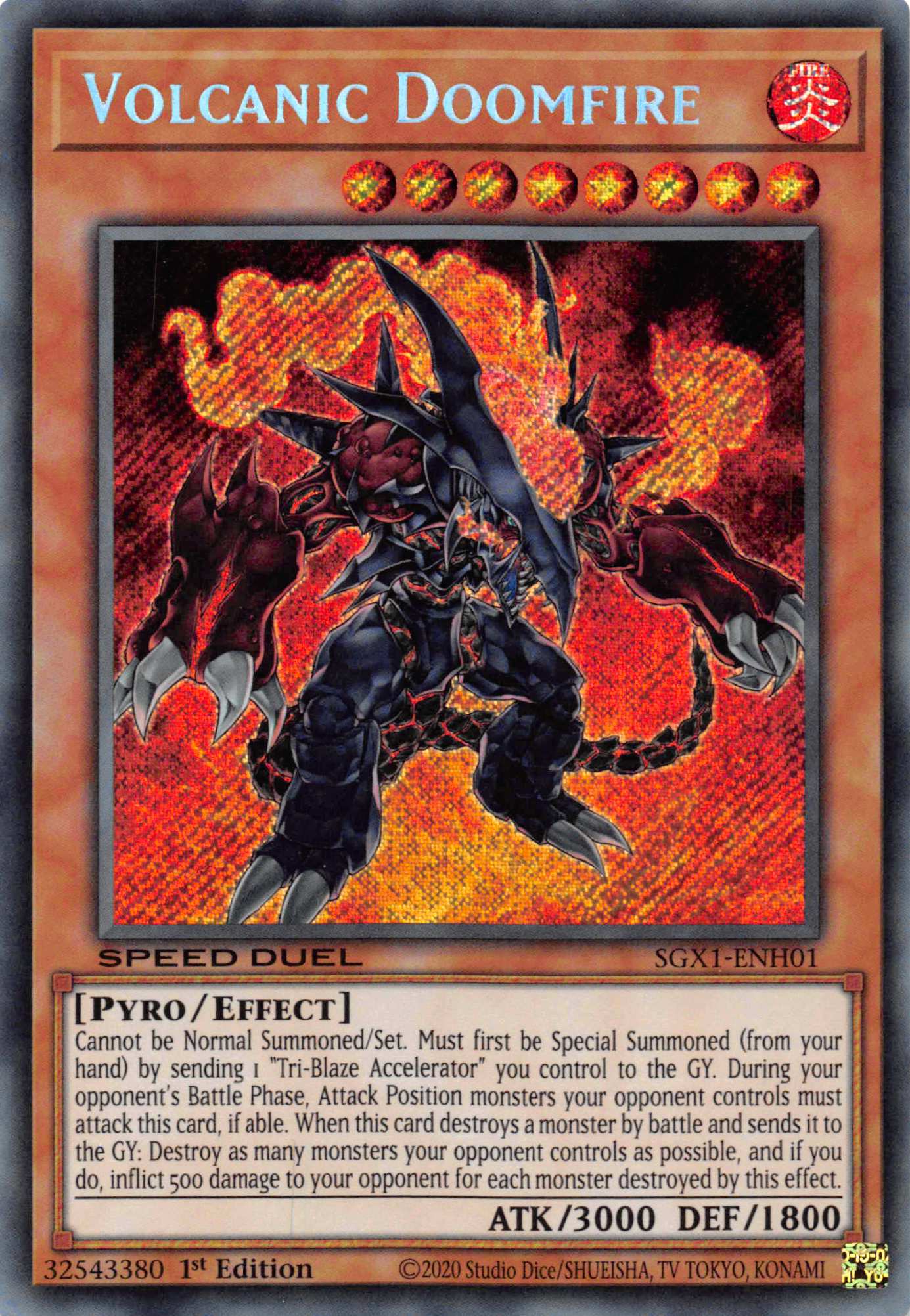 Volcanic Doomfire [SGX1-ENH01] Secret Rare | Arkham Games and Comics