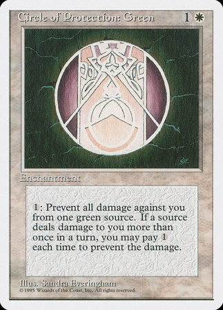Circle of Protection: Green [Fourth Edition] | Arkham Games and Comics