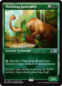 Thrashing Brontodon [Promo Pack: Core Set 2020] | Arkham Games and Comics