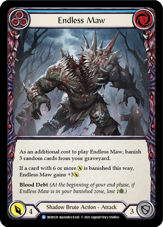Endless Maw (Blue) [MON128] (Monarch)  1st Edition Normal | Arkham Games and Comics
