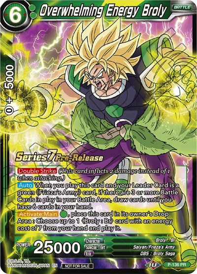 Overwhelming Energy Broly (Alt Art) (Assault of the Saiyans) [P-136] | Arkham Games and Comics