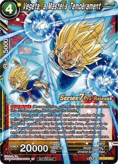 Vegeta, a Master's Temperament (Alt Art) (Assault of the Saiyans) [P-137] | Arkham Games and Comics