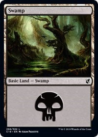 Swamp (296) [Commander 2019] | Arkham Games and Comics