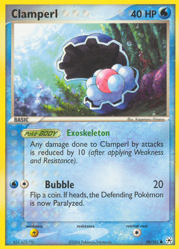 Clamperl (58/101) [EX: Hidden Legends] | Arkham Games and Comics