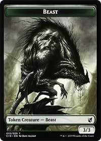Beast (013) // Wurm Double-sided Token [Commander 2019] | Arkham Games and Comics