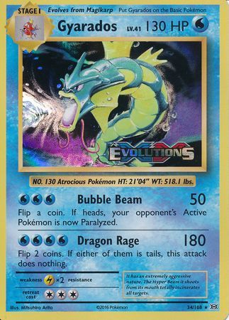 Gyarados (34/108) (XY Evolutions Prerelease) [XY: Black Star Promos] | Arkham Games and Comics