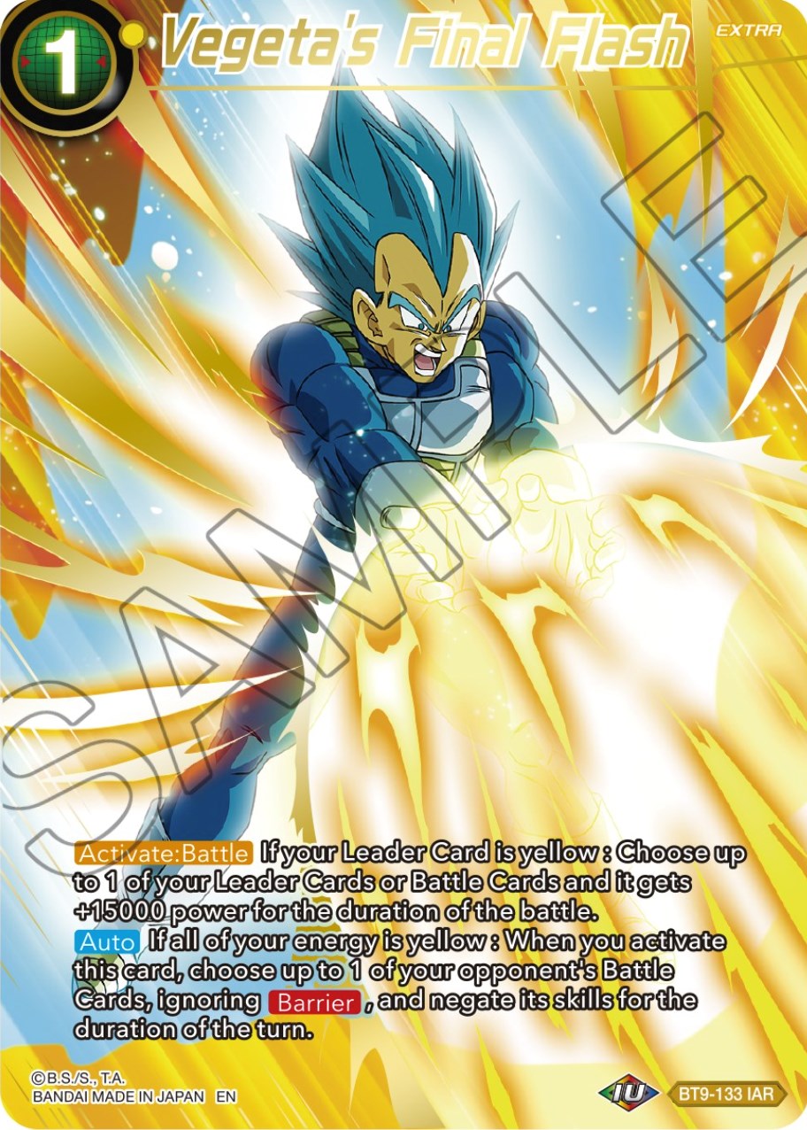 Vegeta's Final Flash (BT9-133) [Theme Selection: History of Vegeta] | Arkham Games and Comics