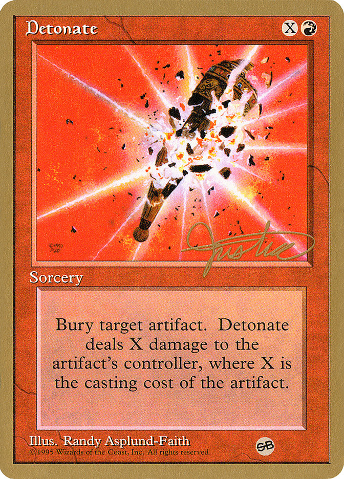 Detonate (Mark Justice) (SB) [Pro Tour Collector Set] | Arkham Games and Comics