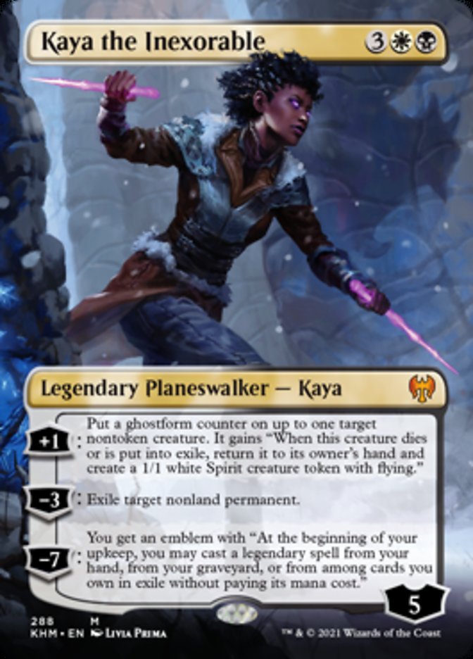 Kaya the Inexorable (Borderless) [Kaldheim] | Arkham Games and Comics