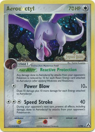 Aerodactyl (1/92) (Stamped) [EX: Legend Maker] | Arkham Games and Comics