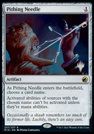 Pithing Needle (Promo Pack) [Innistrad: Midnight Hunt Promos] | Arkham Games and Comics