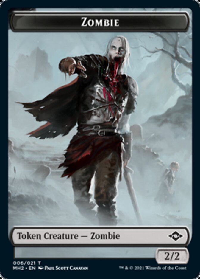 Zombie Token [Modern Horizons 2 Tokens] | Arkham Games and Comics