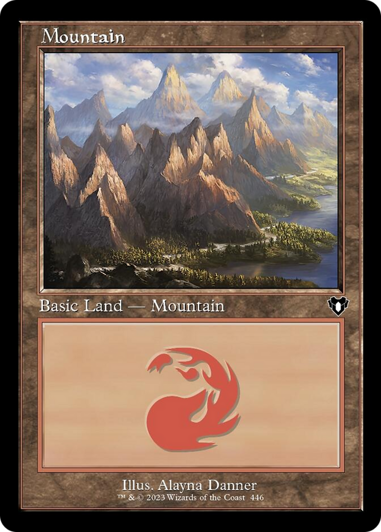 Mountain (446) (Retro) [Commander Masters] | Arkham Games and Comics