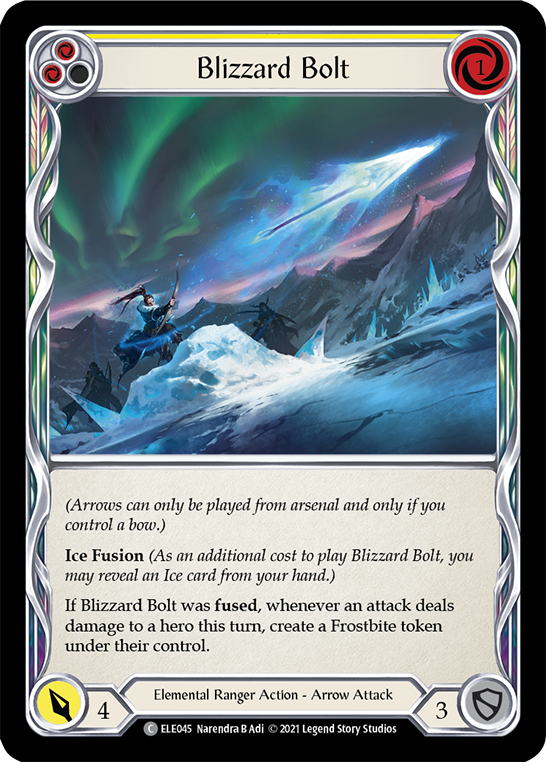 Blizzard Bolt (Yellow) [ELE045] (Tales of Aria)  1st Edition Normal | Arkham Games and Comics