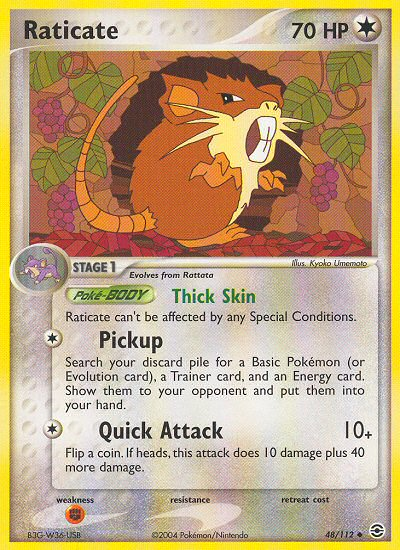 Raticate (48/112) [EX: FireRed & LeafGreen] | Arkham Games and Comics