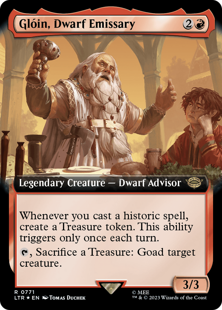 Gloin, Dwarf Emissary (Extended Art) (Surge Foil) [The Lord of the Rings: Tales of Middle-Earth] | Arkham Games and Comics