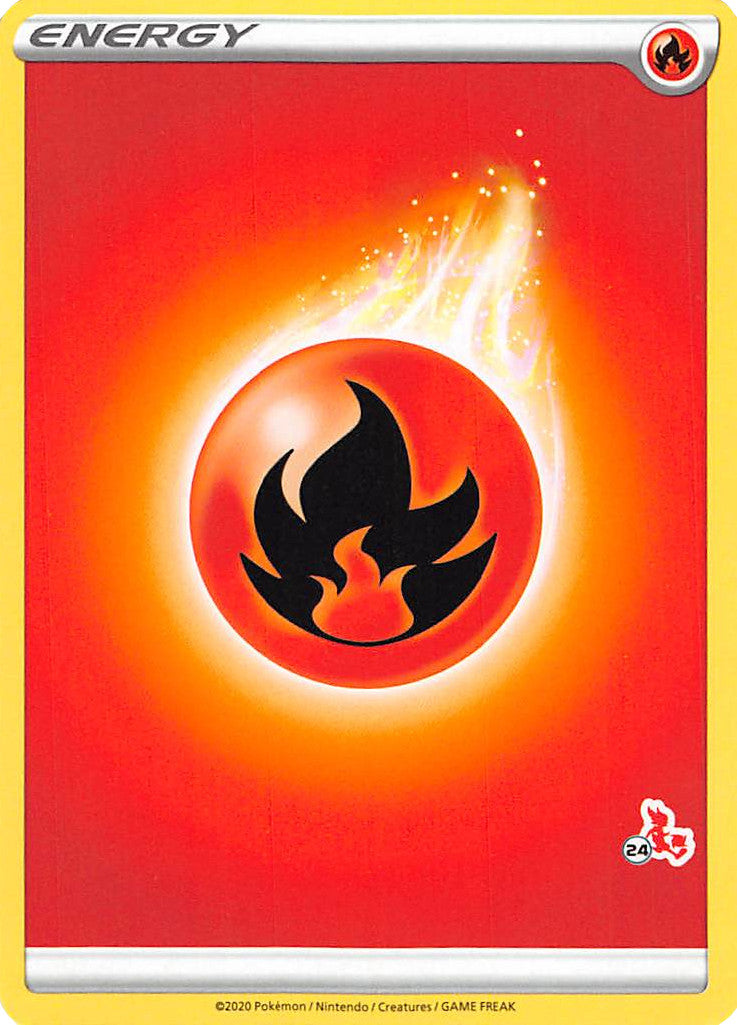 Fire Energy (Cinderace Stamp #24) [Battle Academy 2022] | Arkham Games and Comics