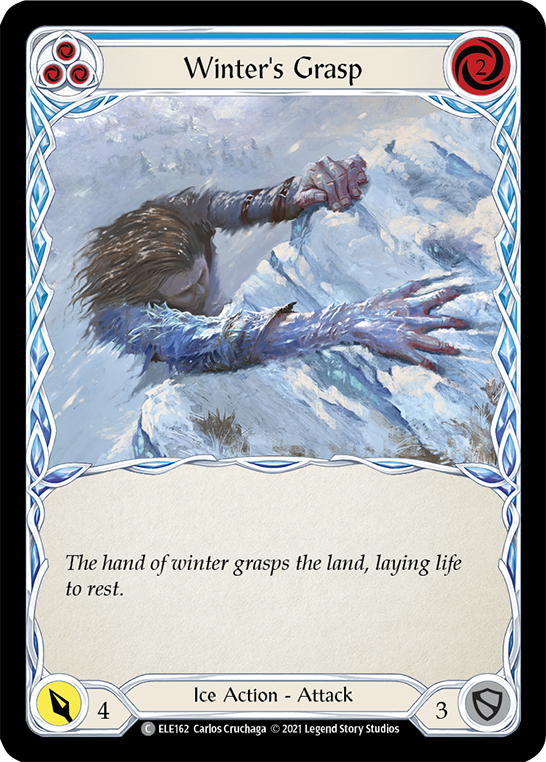 Winter's Grasp (Blue) [ELE162] (Tales of Aria)  1st Edition Rainbow Foil | Arkham Games and Comics