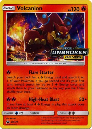 Volcanion (SM179) (Staff Prerelease Promo) [Sun & Moon: Black Star Promos] | Arkham Games and Comics