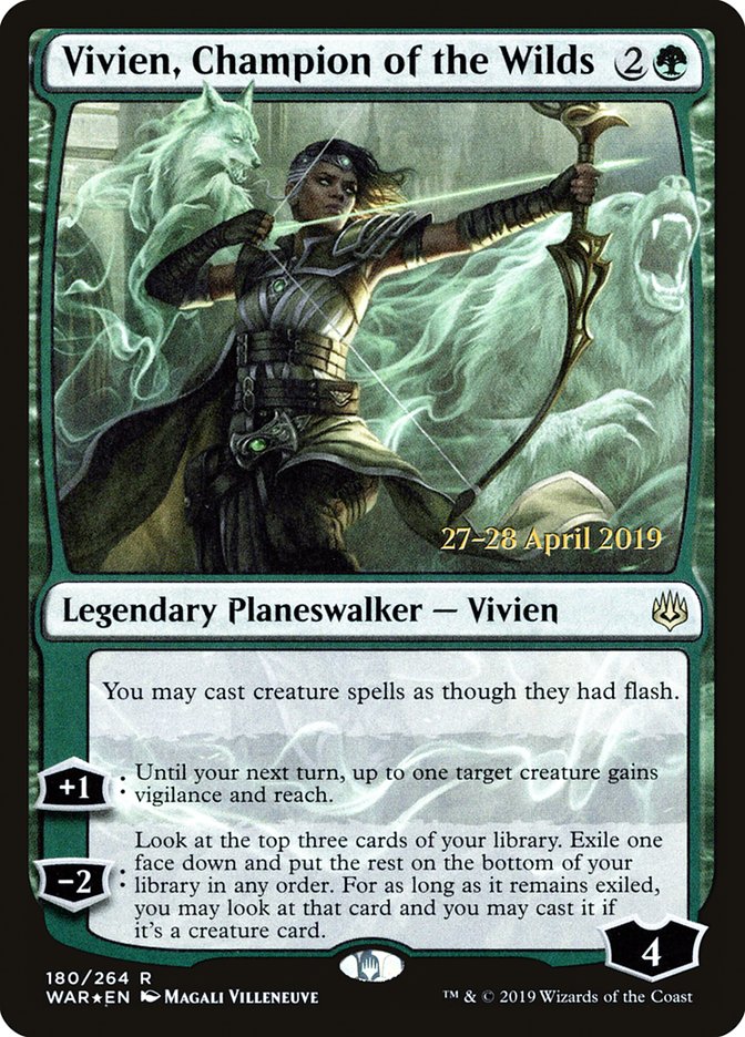 Vivien, Champion of the Wilds  [War of the Spark Prerelease Promos] | Arkham Games and Comics