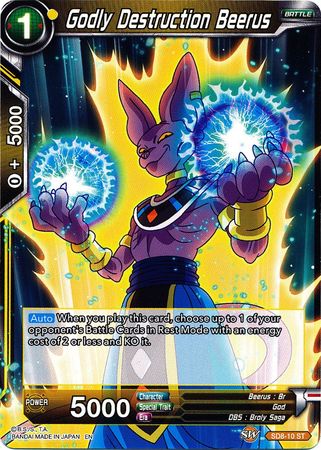 Godly Destruction Beerus (Starter Deck - Rising Broly) [SD8-10] | Arkham Games and Comics