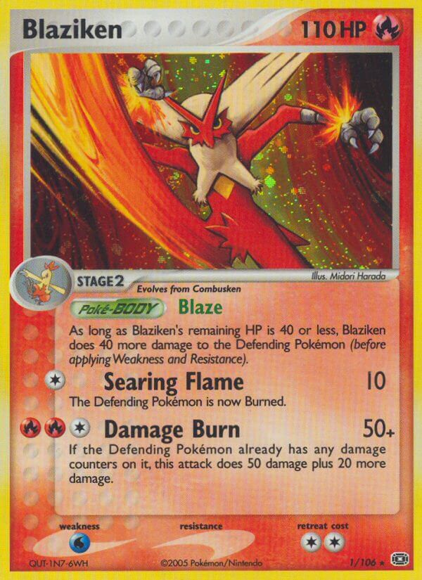 Blaziken (1/106) (Theme Deck Exclusive) [EX: Emerald] | Arkham Games and Comics