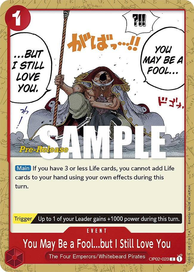 You May Be a Fool...but I Still Love You [Paramount War Pre-Release Cards] | Arkham Games and Comics