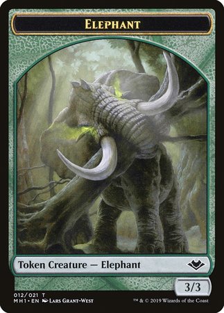 Elephant Token (012) [Modern Horizons Tokens] | Arkham Games and Comics