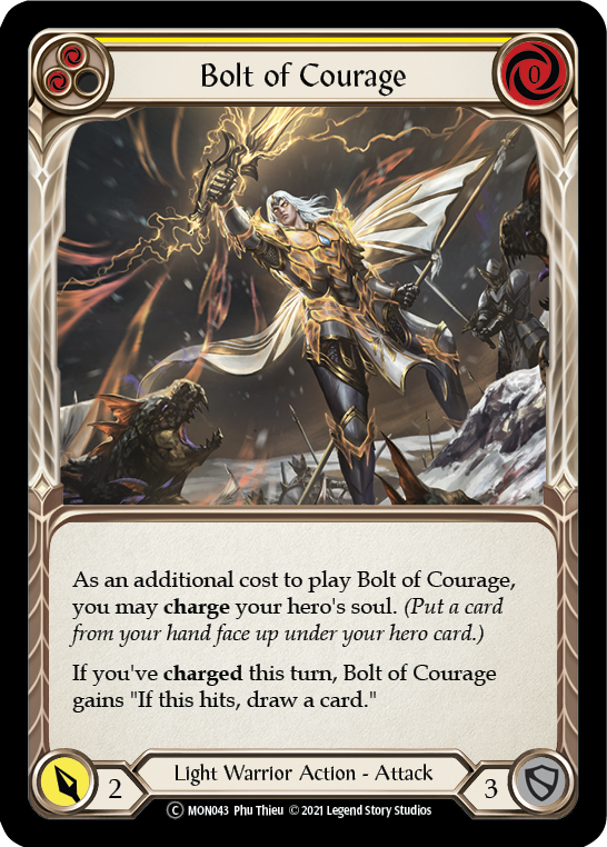 Bolt of Courage (Yellow) [U-MON043] (Monarch Unlimited)  Unlimited Normal | Arkham Games and Comics