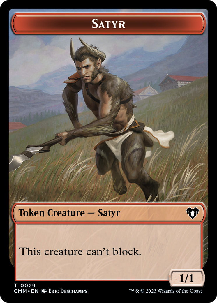 Satyr Token [Commander Masters Tokens] | Arkham Games and Comics