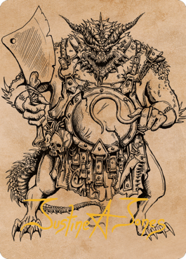 Thrakkus the Butcher Art Card (Gold-Stamped Signature) [Commander Legends: Battle for Baldur's Gate Art Series] | Arkham Games and Comics