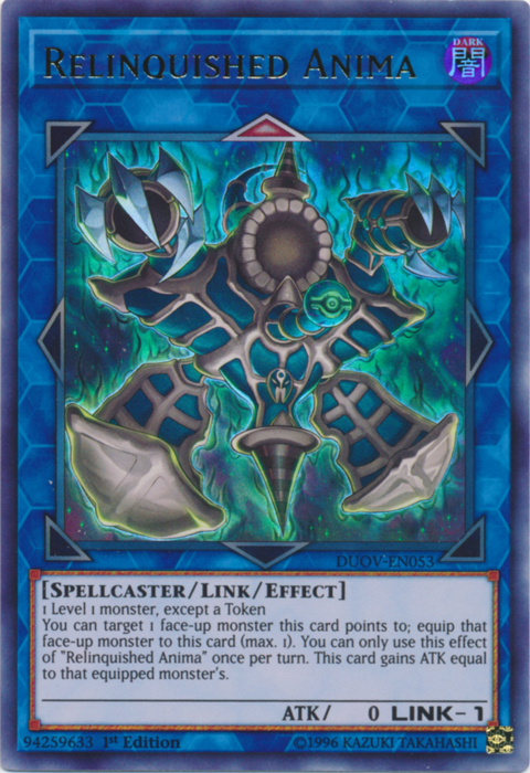 Relinquished Anima [DUOV-EN053] Ultra Rare | Arkham Games and Comics
