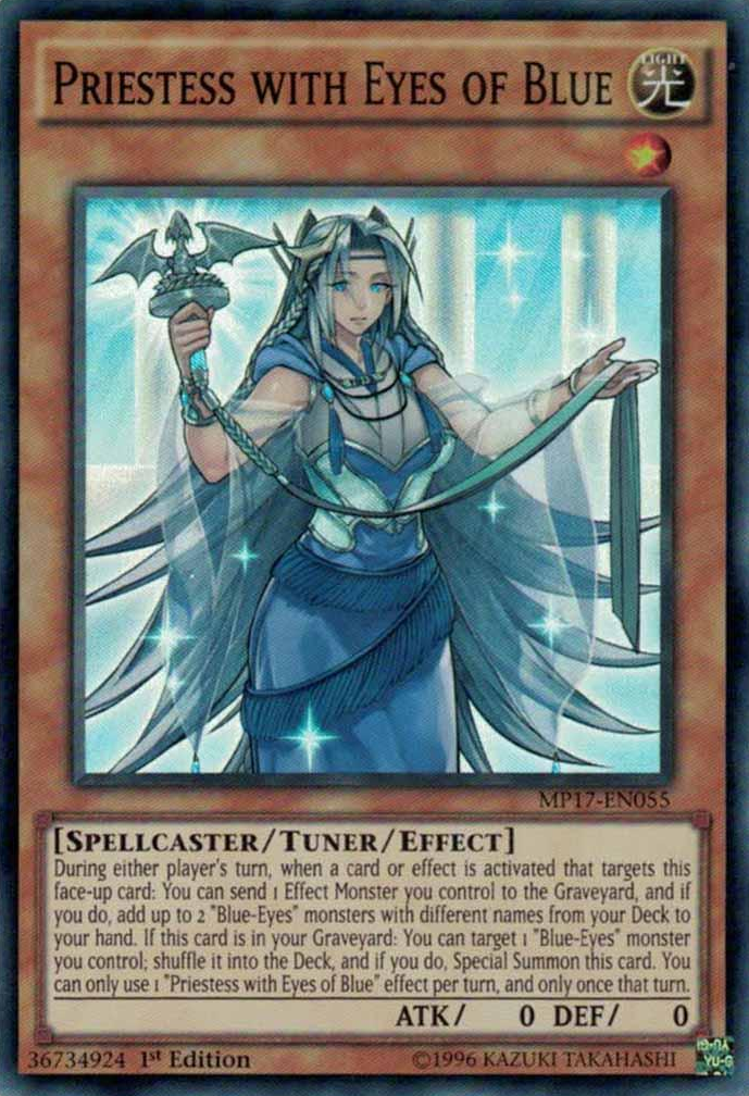 Priestess with Eyes of Blue [MP17-EN055] Super Rare | Arkham Games and Comics