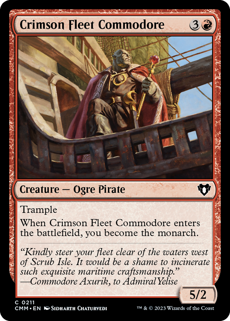 Crimson Fleet Commodore [Commander Masters] | Arkham Games and Comics