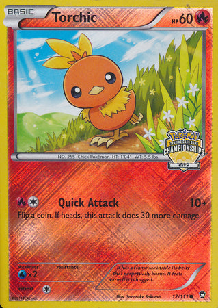 Torchic (12/111) (City Championship Promo) [XY: Furious Fists] | Arkham Games and Comics