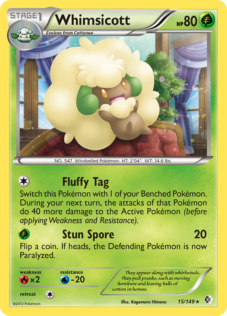 Whimsicott (15/149) [Black & White: Boundaries Crossed] | Arkham Games and Comics