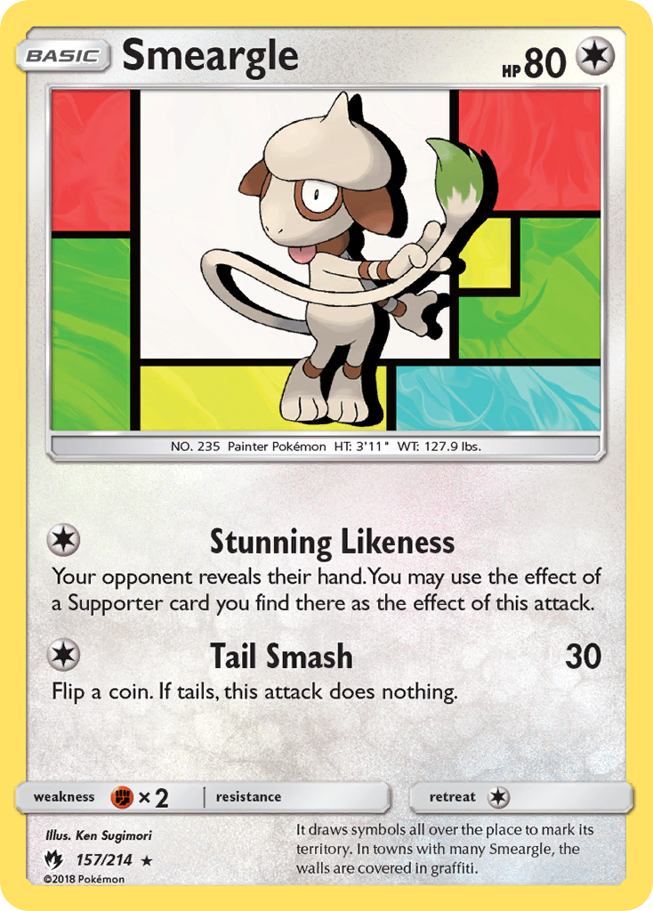 Smeargle (157/214) [Sun & Moon: Lost Thunder] | Arkham Games and Comics