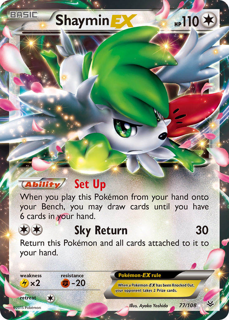 Shaymin EX (77/108) [XY: Roaring Skies] | Arkham Games and Comics