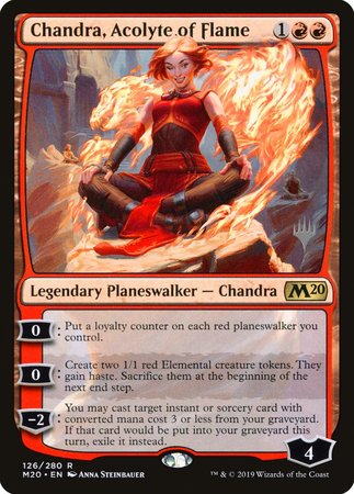 Chandra, Acolyte of Flame [Core Set 2020 Promos] | Arkham Games and Comics