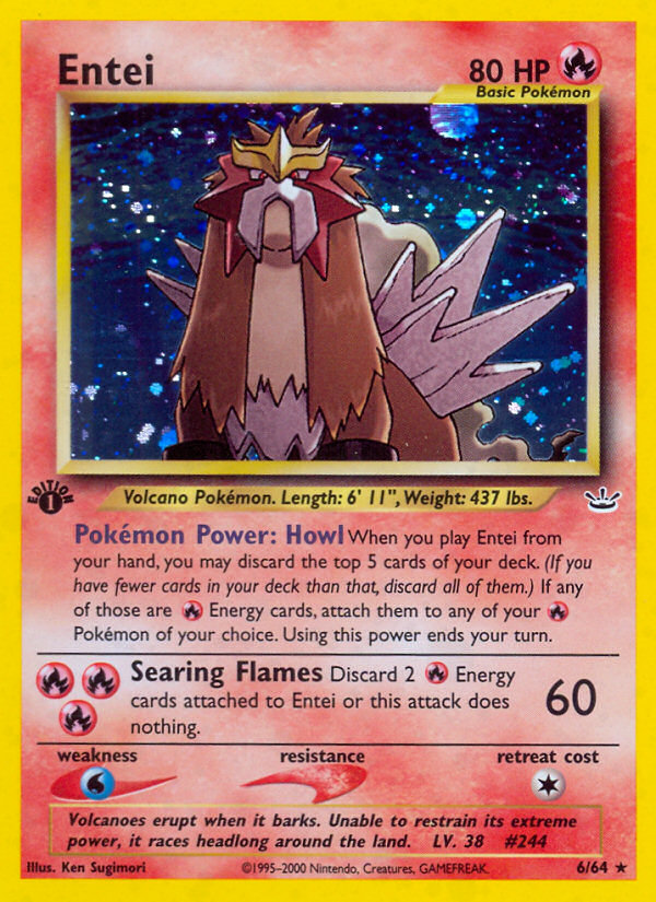 Entei (6/64) [Neo Revelation 1st Edition] | Arkham Games and Comics